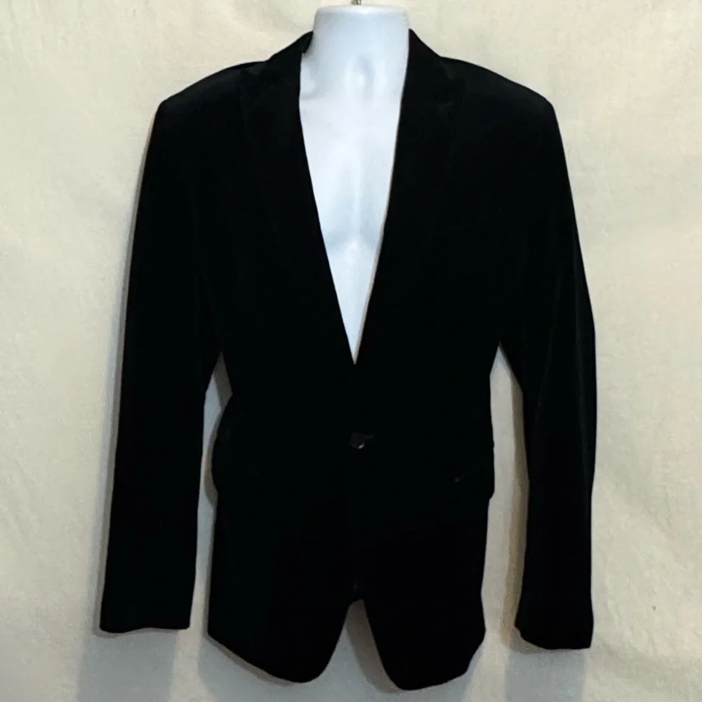 B-272 Men’s Banana Republic Black‎ Lined Blazer Suit Jacket Size 42R